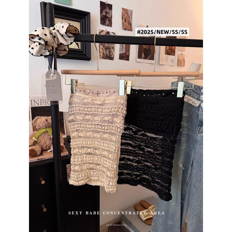 Kumikumi Pure Desire Style Suit Tube Top Women's Summer Slim Fit Inner Wear Sleeveless Lace Vest Two-Piece Set