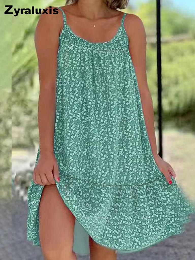 New S-5XL Oversized Floral Ruffled Dress