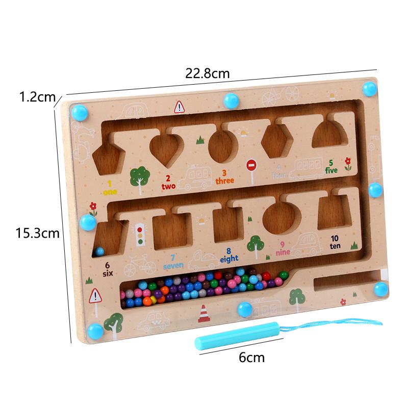Tableau de tri de labyrinthe magnétique Montessori pour enfants, jeu sensoriel de correspondance cognitive de couleurs, entraînement de motricité Fine, jouet paroissial éducatif