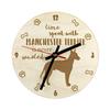 Manchester Terrier - Clock with Dog, Wooden Clock with Engraving, Personalised Clock by