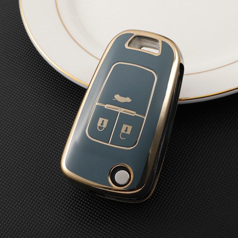 Gold-Trimmed Car Key Bag for 2020-2021 Buick Excelle & Chevrolet Cavalier