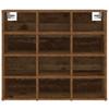 Shoe Cabinet with Shelf Rustic Wood Finish 77.5 x 30 x 67 cm Engineered Wood
