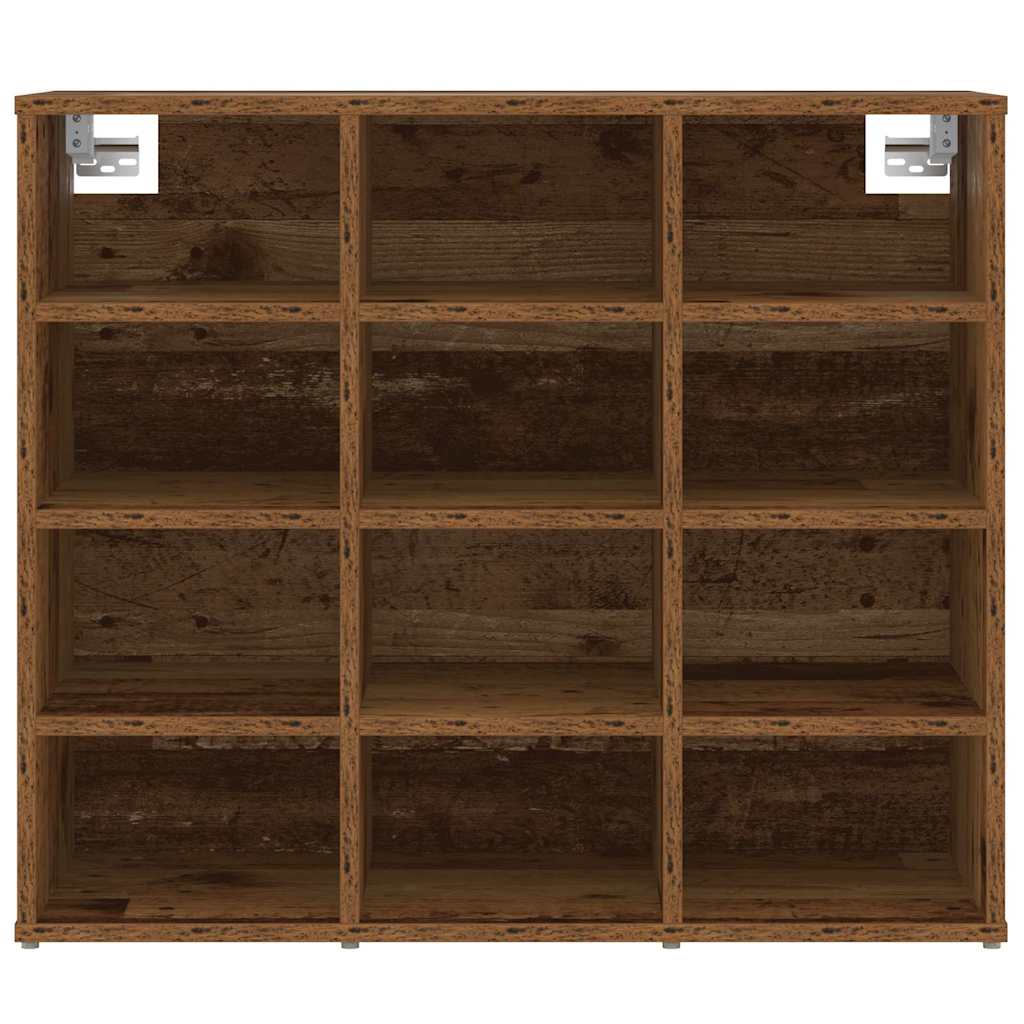 Shoe Cabinet with Shelf Rustic Wood Finish 77.5 x 30 x 67 cm Engineered Wood