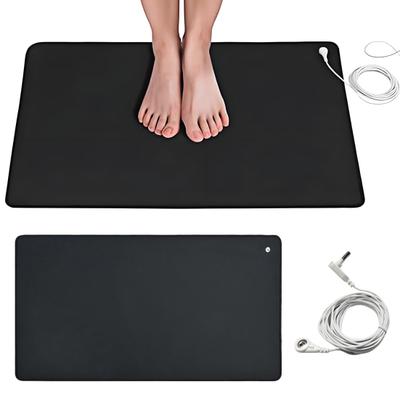 Tapis de Yoga de Mise à la Terre Universel Antidérapant Conducteur Cuir Synthétique Antistatique Soulagement du Stress
