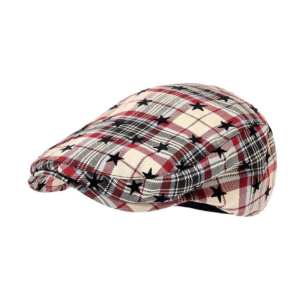 Y2k Plaid Women's Beret Vintage Painter Cap Trend Newsboy Cap  Streetwear