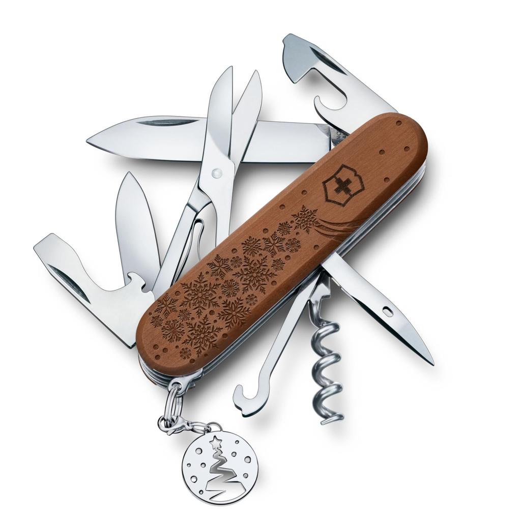 VICTORINOX Climberwood Winter Magic Limited Edition 2025 12 Disaster Swiss Silver Knife, Functions, Outdoor, Christmas, Snow, Tree, Camping,