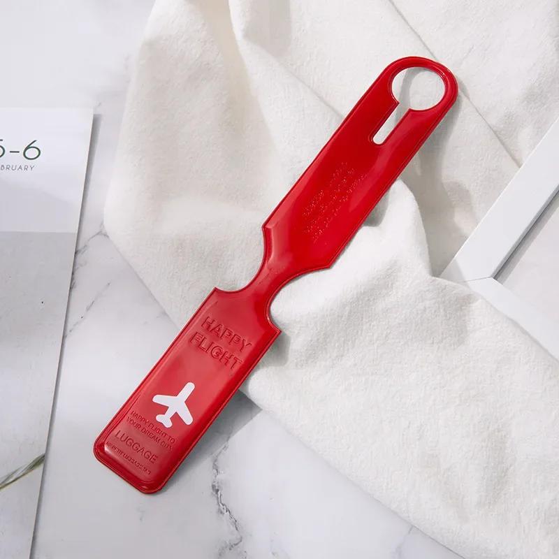 PVC Strip Luggage Tag Boarding Pass Portable Checked Pendant Luggage Case Anti-loss Tag Identification Tag Travel Accessories