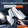 Umbrella-Style Car Windshield Sunshade for Heat and UV Protection