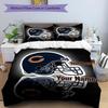 Chicago Bears Helmet Custom Name Text Print 1Pc Bedding Set Duvet Cover With Two Pillowcases Soft Bed Linen For Household Bedroom