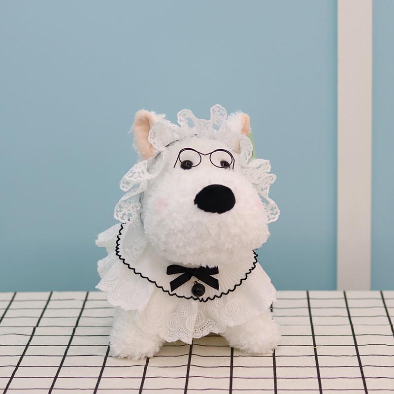 West Wear Clothed Highland White Terrier Plush Toy Cartoon Stuffed Doll Animal