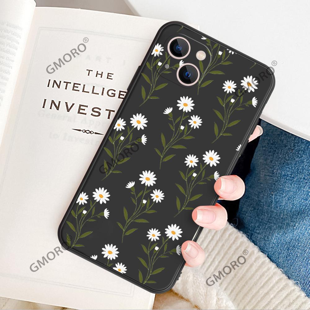 Popular Small Daisy Flowers Are Suitable for Iphone17 All-inclusive Mobile Phone Case Apple 16 Anti-wear and Drop Silicone Cover