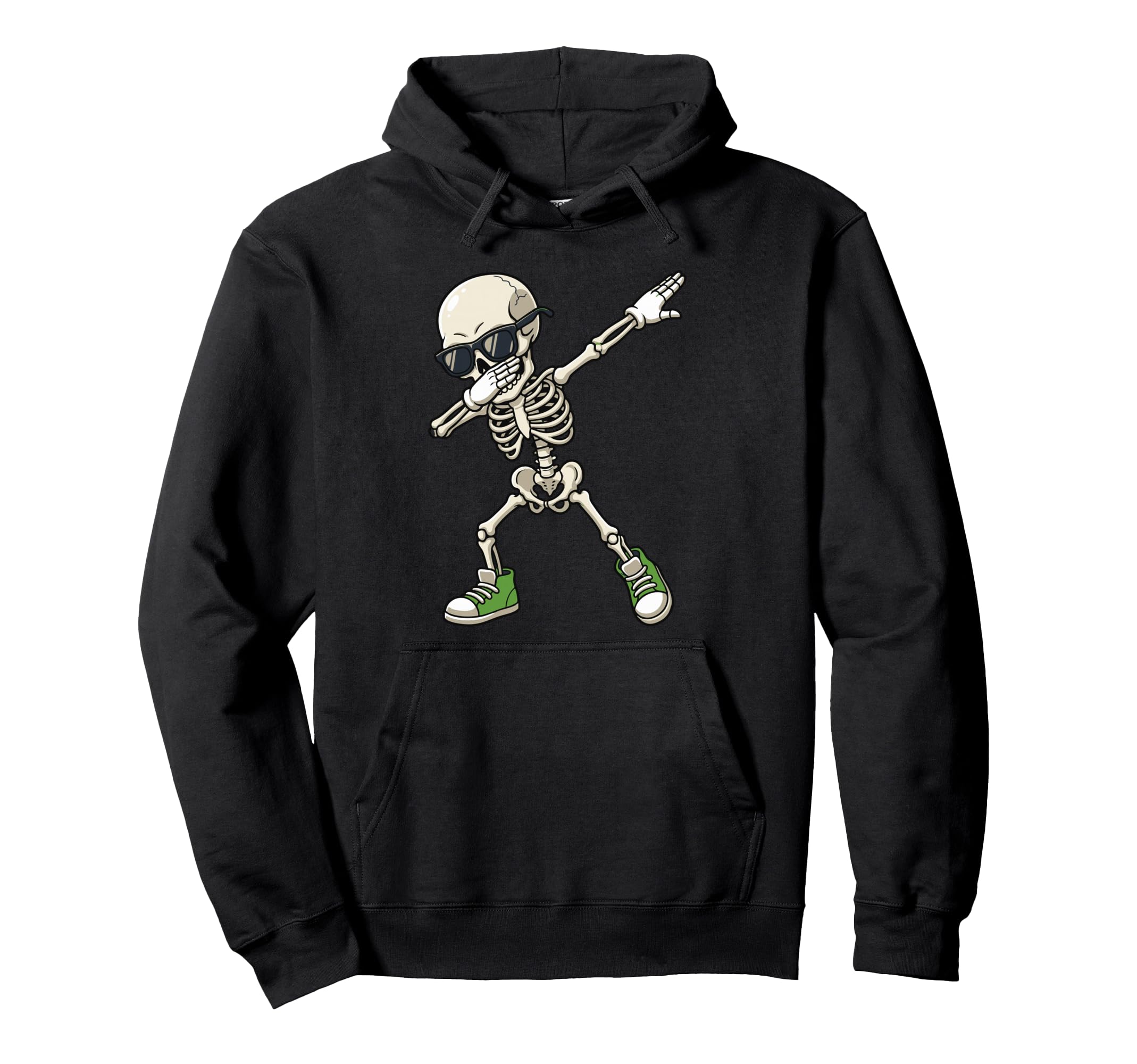 

Dab Skeleton Cartoon Style Hoodie with Sunglasses