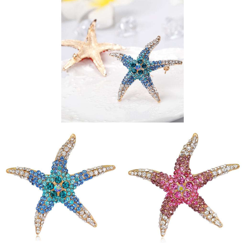 Fashion Star Shape Brooch With Alloy Material For Women Winter 2023