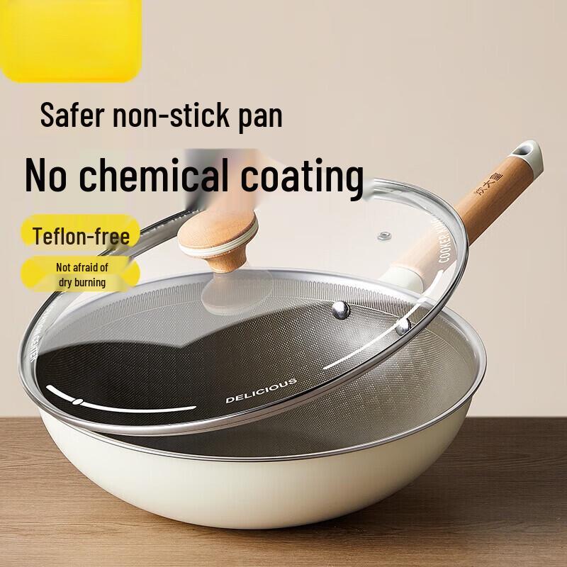 COOKER KING 30cm Titanium Non-Stick Stainless Steel Wok