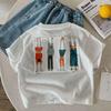 2026 Summer Children's Cartoon Applique T-shirt – Short Sleeve, Loose Fit, Breathable
