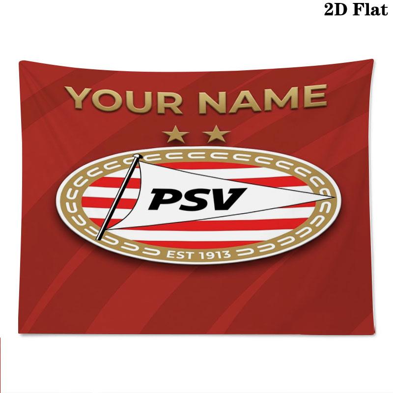 Philips Sport Vereniging Custom Name Wall Tapestry Aesthetic Wall Hanging Printed Fabric Blanket Decorative Tapestries for Bedroom Living Room Home De