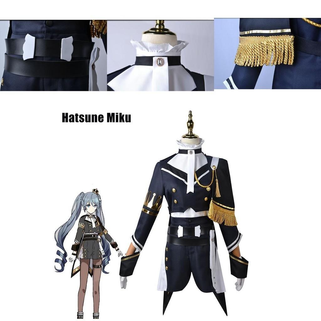Hatsune Miku Military Costume Suit Halloween Cosplay Party Dress