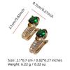 Golden Plated Hollow Zirconia Huggie Hoop Earrings for Women Jewelry Wedding Party Accessories
