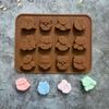 1/2Pcs Economic Silicone 12-Owl Cake Mould for Decorating Candy Cookies Chocolate Soap Baking.