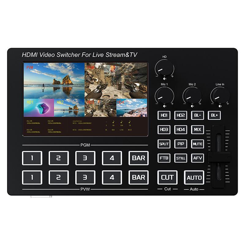 4-Way HDMI Switcher with 5" Monitor