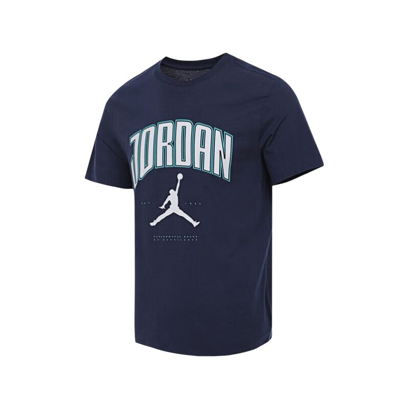 Jordan City 88 Crew Comfortable Pullover Short Sleeve T-Shirt Men T-Shirts Navy-Blue HQ0010-410