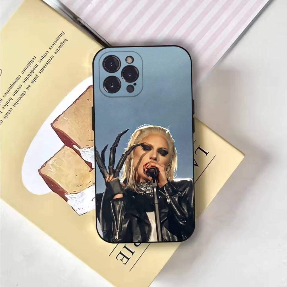 

Singer L-Lady Gaga Phone Case For iPhone 6,17,16,15,14,13,12,11 Plus,Pro Max,XS,X,XR,SE,Mini,8,7,Soft Silicone Black Cover iphone16e