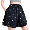 Plus Size Summer High Waist Wide Leg Casual Retro Shorts for Women