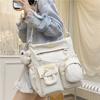 High-value messenger bag women's 2025 new cute Japanese bar pain bag large-capacity transparent junior high school shoulder bag