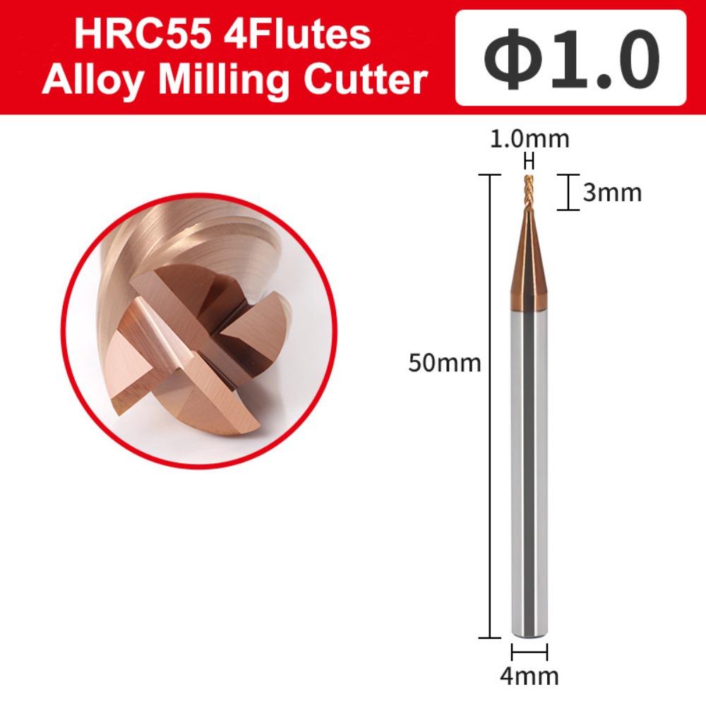 4Flutes Alloy Carbide Milling HRC55 Milling Cutter New EndMills