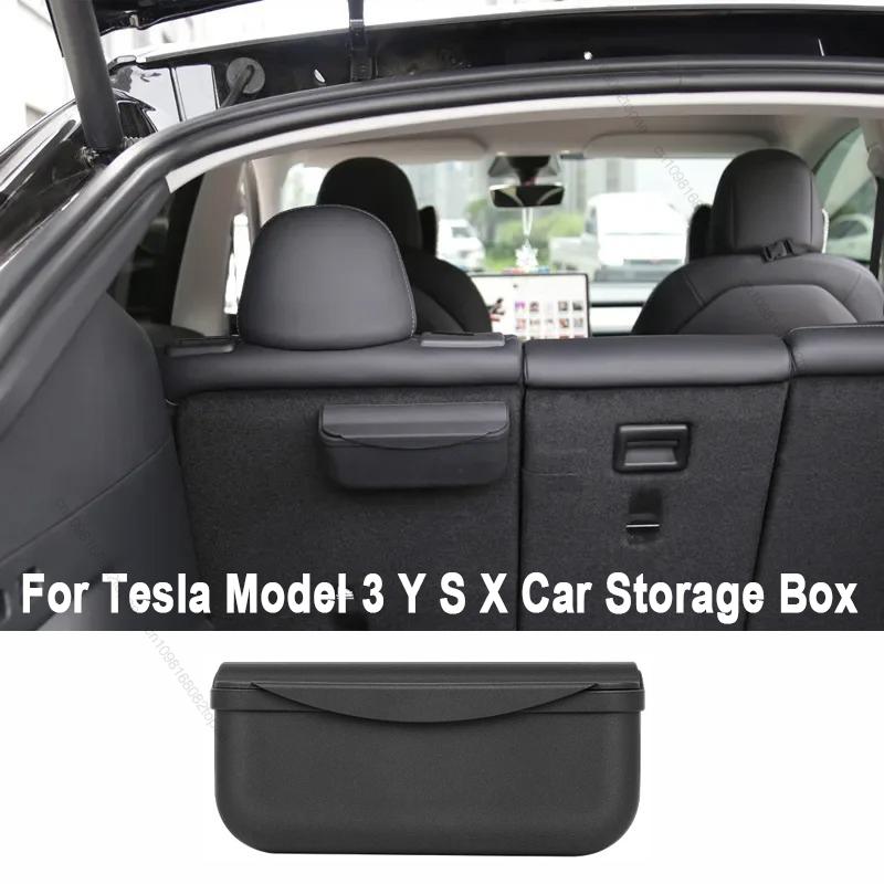 Car Storage Box For Tesla Model 3 Y S X Sticky Case Glasses Sunglasses Holder Garbage Trash Bin TPE Stickable Car Accessories