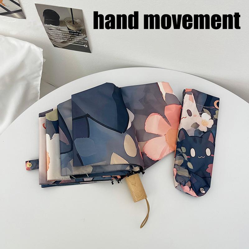 

Милый котик складной зонт защита от солнца и дождя зонт двойного назначения защита от УФ лучей портативный солнцезащитный зонт автоматический зонт 8K