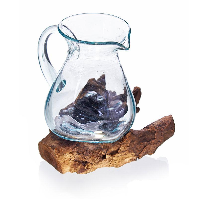 Molten Glass Water Jug On Driftwood 0.6L