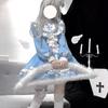 Japanese Gothic Lolita OP Dress Women Kwaii Bow Ruffles Blue White Patchwork Princess Dresses Girl Harajuku Tea Party Mini Dress