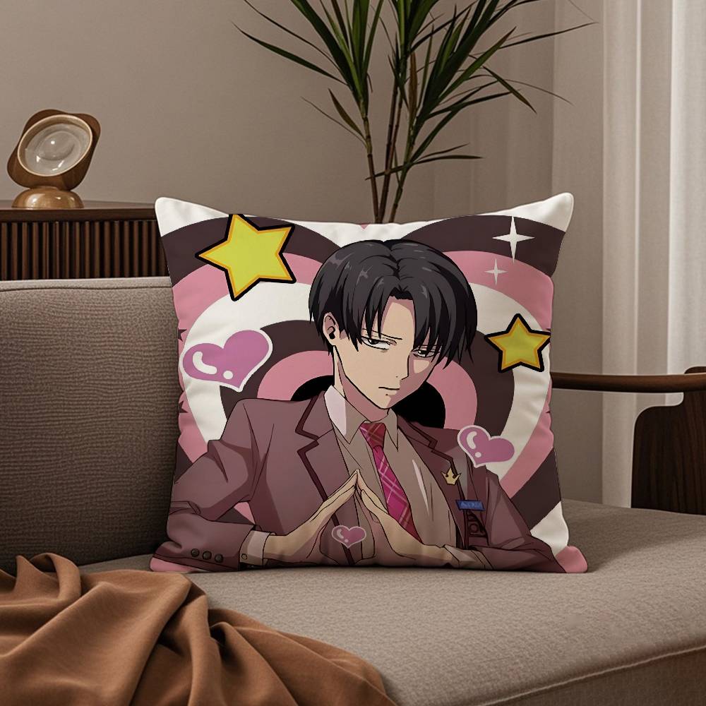 Anime A-Attack On Titan L-Levi AckermanS Kissenbezug Komfort Sofa Bett Seidig Elegant Unsichtbarer Reißverschluss Kundenspezifisches Dekokissen C