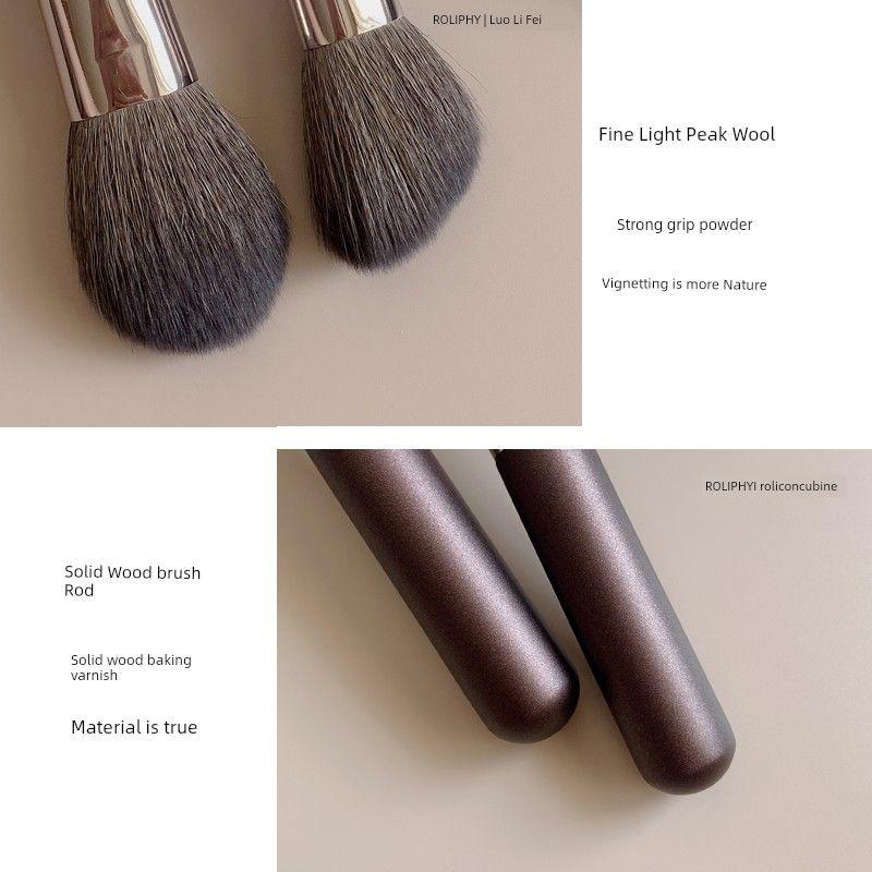 

Portable Style 5 Wool Makeup Brushes Sets Small Size Animal Hair Blush Brush Soft Makeup Tools with Storage Wool Portable 5 makeup brush sets (with bag)