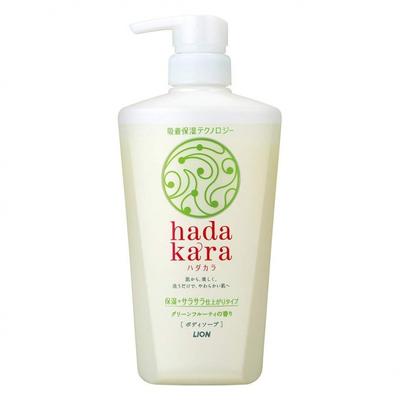 Hadakara Duschgel Feuchtigkeitsspendend + Flauschig Typ Grüne Frucht Körper 480ml