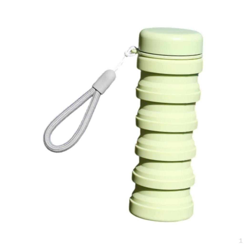 Water Bottle, 500ml Silicone Lightweight Reusable Sports Drinking Cup for Hiking Backpacking