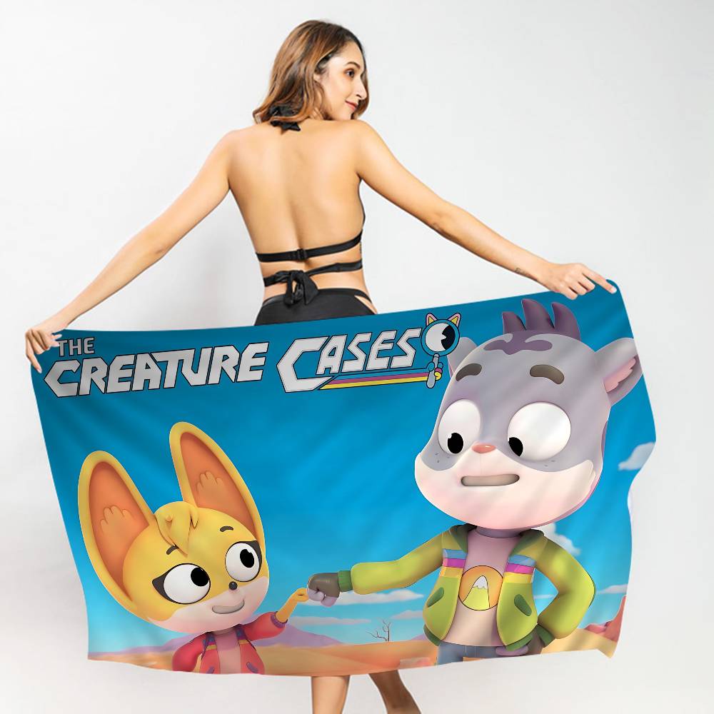 The Creature Cases Anime Bath Towel Microfiber Soft Water Absorbing Breathable For Girl Kids Decorative Cartoon Beach Towel