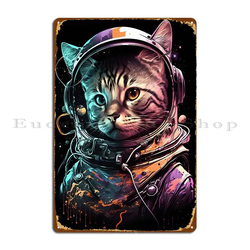 Jet Pilot Cat With Goggles Metal Plaque Poster Design Pub Wall Decor Garage Club Party Design  Tin Sign Poster