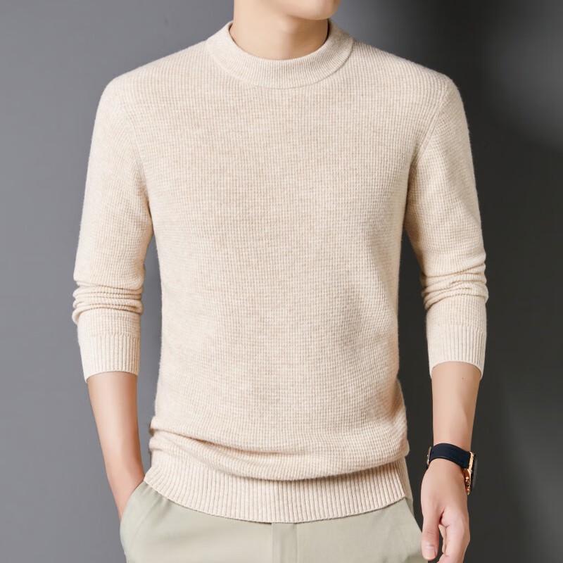 Fengxun Men's 95% Wool & Cashmere Blend Pullover Sweater FXT6462