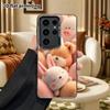 Phone Case: 2D Flat Samsung Galaxy A34 A35 M05 M06 S20 S22 S21 FE Plus 5G Protective Case, Couple Style, Cute Animals Hugging, Christmas and Halloween