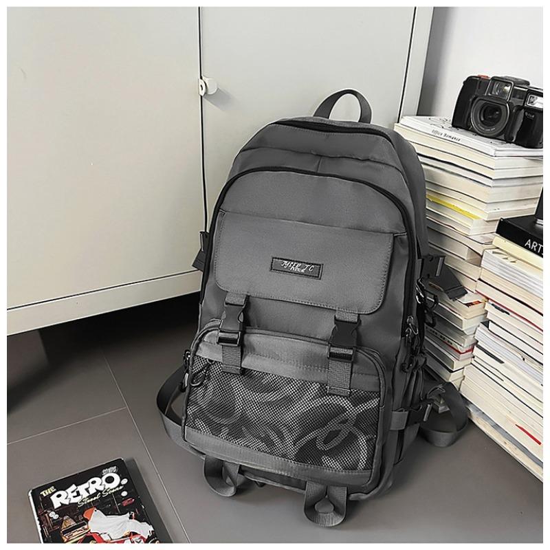 School Bag New High-value Tooling Style Fresh and Simple Backpack Couple Light Travel Large Capacity Backpack