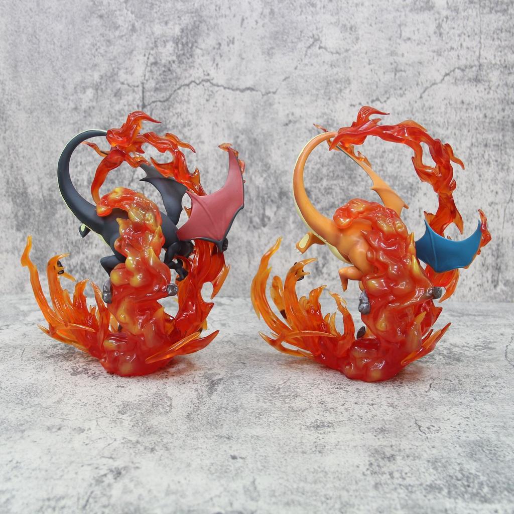 Pokemon Charizard Animation Figure Black Charizard Action Figurine Polyvinyl Chloride Collector Statue Miniature Figure Desk Decoration Piece