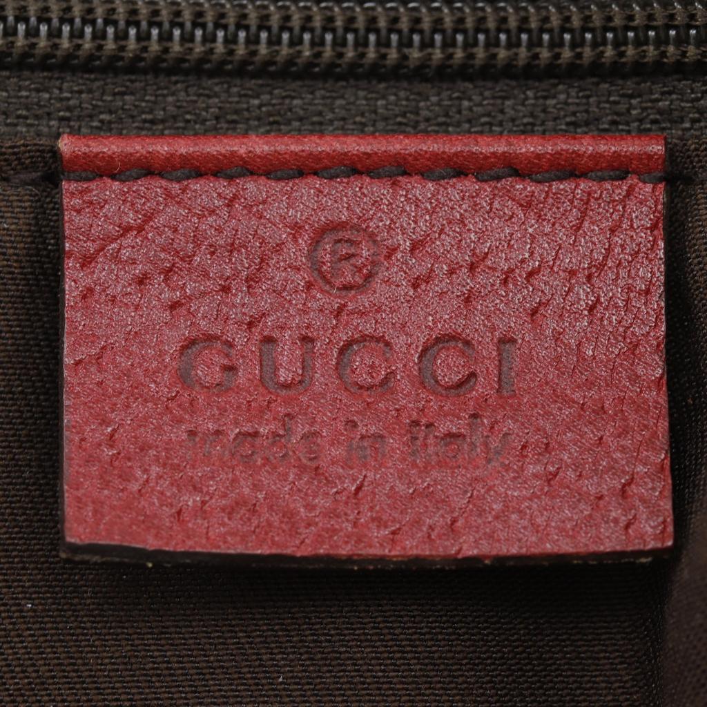 Gucci Pretty Tote Bag 163805 Brown GG Canvas Ribbon Women Used
