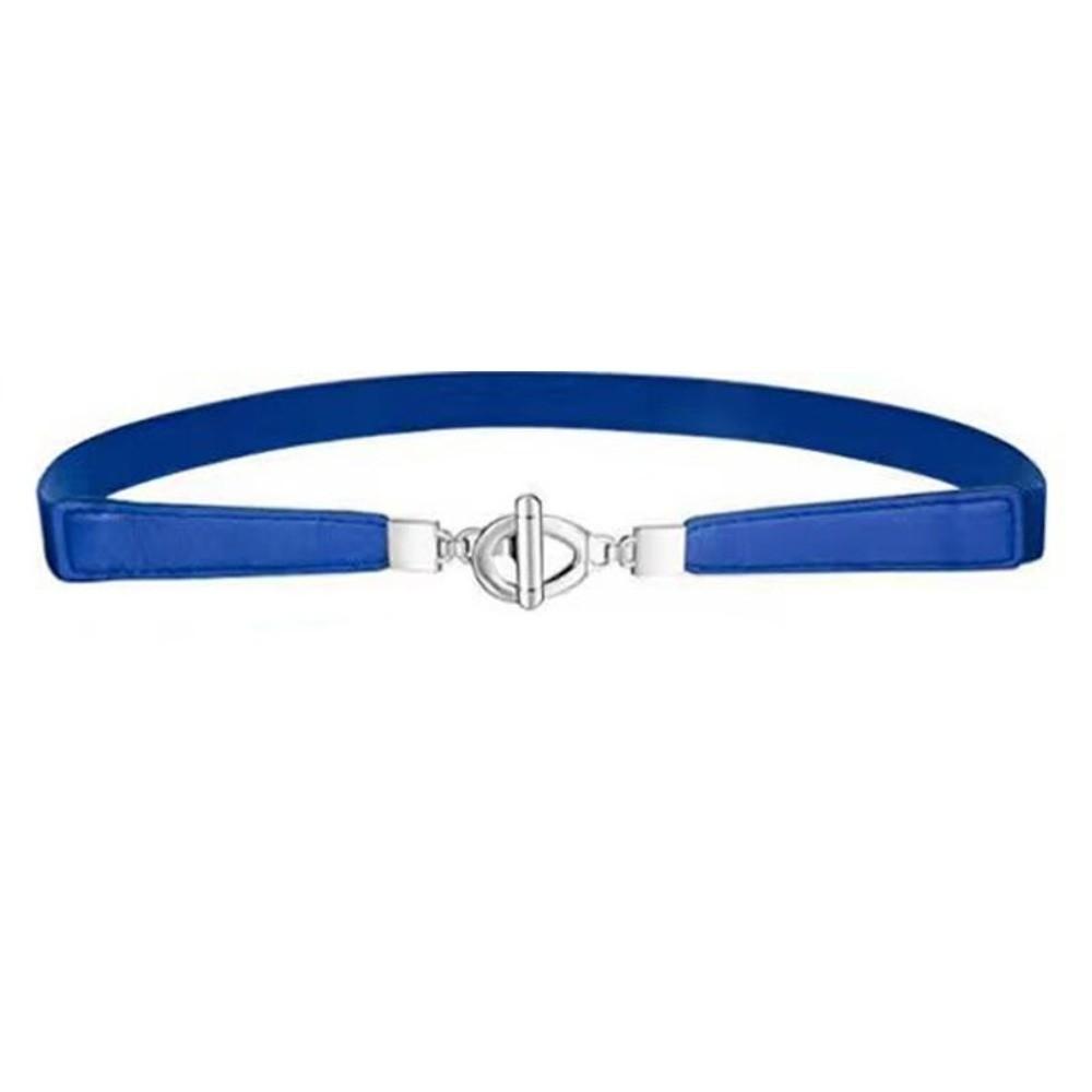 Hook Buckle Waistband Simple Waist Strap Trend Women s Elastic Belt Women синий