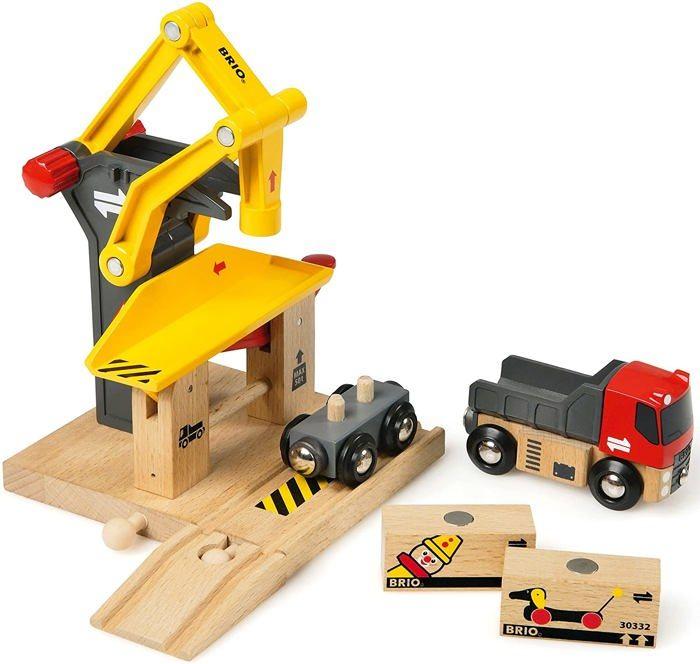 Brio World Grue de Chargement de Marchandises - Accessoire pour circuit de train en bois - Ravensburger - Mixte dès 3 ans - 33280