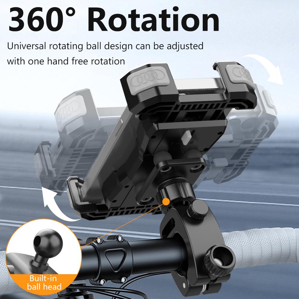 New motorcycle mountain bike riding phone holder anti shake push-pull bike navigation phone holder