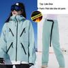 Ski Resort's Trendy Waterproof & Windproof Ski Suit Set for Men & Women, Fleece-Lined, Thickened, Plus Size, Warm