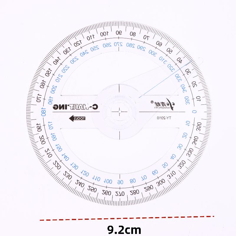 1/3/5 Pcs Protractor Measuring Tool Circle Protractor Drafting Tools 360-Degree Math Geometry For Classroom