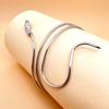 European-American Retro Snake-Shaped Alloy Bangle: Women's Exaggerated Twisted Wrap Animal Bracelet Armlet Cuff.
